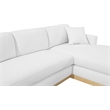 Meridian Furniture Johanna White Linen Textured Fabric 3pc. Sectional