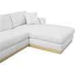 Meridian Furniture Johanna White Linen Textured Fabric 3pc. Sectional