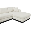 Meridian Furniture Johanna Cream Linen Textured Fabric 3pc. Sectional