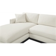Meridian Furniture Johanna Cream Linen Textured Fabric 3pc. Sectional