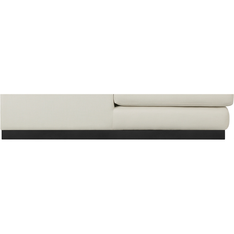 Meridian Furniture Johanna Cream Linen Textured Fabric 3pc. Sectional