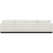 Meridian Furniture Johanna Cream Linen Textured Fabric 3pc. Sectional