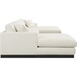 Meridian Furniture Johanna Cream Linen Textured Fabric 3pc. Sectional