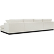 Meridian Furniture Johanna Cream Linen Textured Fabric 3pc. Sectional