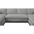Meridian Furniture Johanna Grey Linen Textured Fabric 3pc. Sectional