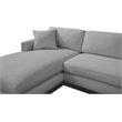 Meridian Furniture Johanna Grey Linen Textured Fabric 3pc. Sectional