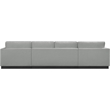 Meridian Furniture Johanna Grey Linen Textured Fabric 3pc. Sectional