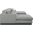 Meridian Furniture Johanna Grey Linen Textured Fabric 3pc. Sectional
