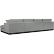 Meridian Furniture Johanna Grey Linen Textured Fabric 3pc. Sectional