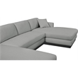 Meridian Furniture Johanna Grey Linen Textured Fabric 3pc. Sectional