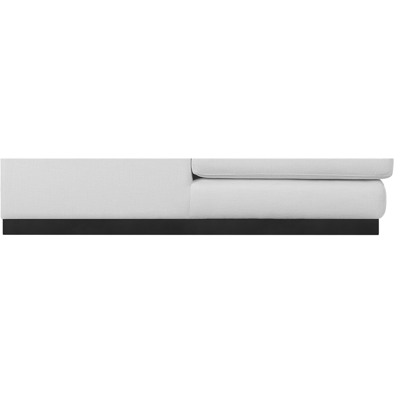 Meridian Furniture Johanna White Linen Textured Fabric 3pc. Sectional