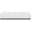 Meridian Furniture Johanna White Linen Textured Fabric 3pc. Sectional