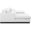 Meridian Furniture Johanna White Linen Textured Fabric 3pc. Sectional