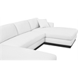 Meridian Furniture Johanna White Linen Textured Fabric 3pc. Sectional