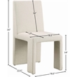 Meridian Furniture Benson Beige Linen Textured Fabric Dining Chair (Set of 2)