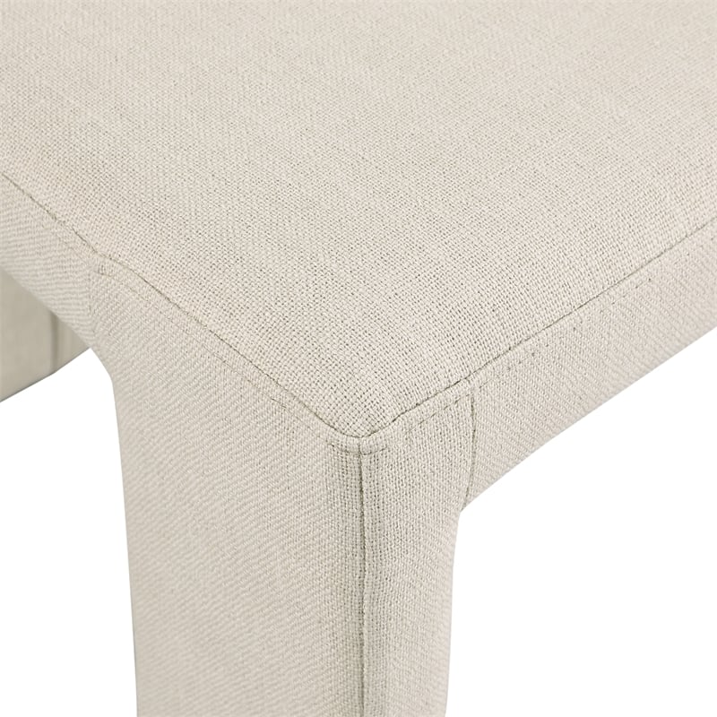 Meridian Furniture Benson Beige Linen Textured Fabric Dining Chair (Set of 2)