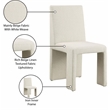 Meridian Furniture Benson Beige Linen Textured Fabric Dining Chair (Set of 2)