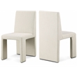 Meridian Furniture Benson Beige Linen Textured Fabric Dining Chair (Set of 2)