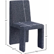 Meridian Furniture Benson Blue Linen Textured Fabric Dining Chair (Set of 2)