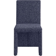 Meridian Furniture Benson Blue Linen Textured Fabric Dining Chair (Set of 2)