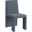 Meridian Furniture Benson Blue Linen Textured Fabric Dining Chair (Set of 2)