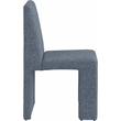 Meridian Furniture Benson Blue Linen Textured Fabric Dining Chair (Set of 2)