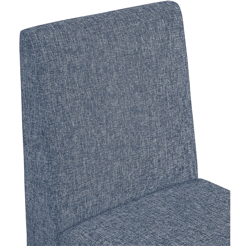 Meridian Furniture Benson Blue Linen Textured Fabric Dining Chair (Set of 2)