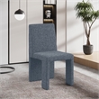 Meridian Furniture Benson Blue Linen Textured Fabric Dining Chair (Set of 2)