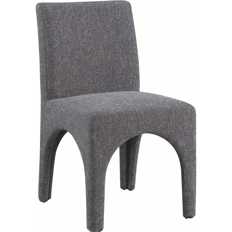 Meridian Furniture Gramercy Blue Linen Textured Fabric Dining Chair (Set of 2)