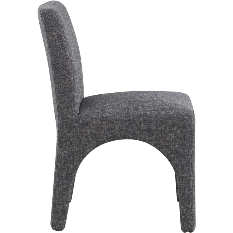 Meridian Furniture Gramercy Blue Linen Textured Fabric Dining Chair (Set of 2)