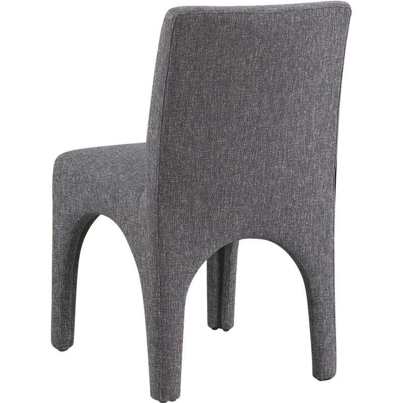 Meridian Furniture Gramercy Blue Linen Textured Fabric Dining Chair (Set of 2)