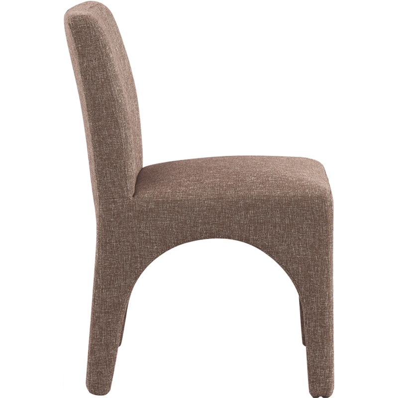 Meridian Furniture Gramercy Brown Linen Textured Fabric Dining Chair (Set of 2)
