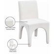 Meridian Furniture Gramercy Cream Linen Textured Fabric Dining Chair (Set of 2)