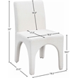 Meridian Furniture Gramercy Cream Linen Textured Fabric Dining Chair (Set of 2)