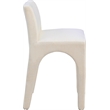Meridian Furniture Gramercy Beige Linen Textured Fabric Stool