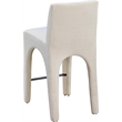 Meridian Furniture Gramercy Beige Linen Textured Fabric Stool