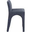 Meridian Furniture Gramercy Blue Linen Textured Fabric Stool