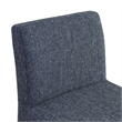 Meridian Furniture Gramercy Blue Linen Textured Fabric Stool