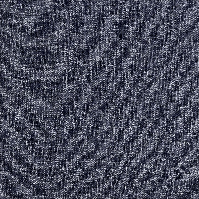 Meridian Furniture Gramercy Blue Linen Textured Fabric Stool