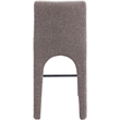Meridian Furniture Gramercy Brown Linen Textured Fabric Stool