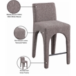 Meridian Furniture Gramercy Brown Linen Textured Fabric Stool