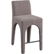 Meridian Furniture Gramercy Brown Linen Textured Fabric Stool