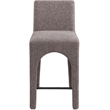 Meridian Furniture Gramercy Brown Linen Textured Fabric Stool