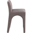 Meridian Furniture Gramercy Brown Linen Textured Fabric Stool