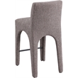 Meridian Furniture Gramercy Brown Linen Textured Fabric Stool