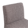 Meridian Furniture Gramercy Brown Linen Textured Fabric Stool