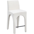 Meridian Furniture Gramercy Cream Linen Textured Fabric Stool