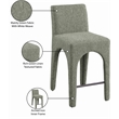 Meridian Furniture Gramercy Green Linen Textured Fabric Stool