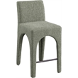Meridian Furniture Gramercy Green Linen Textured Fabric Stool