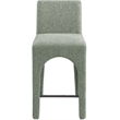 Meridian Furniture Gramercy Green Linen Textured Fabric Stool